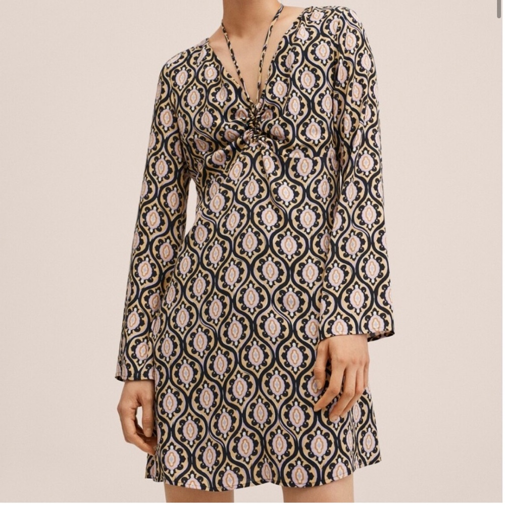 Mango Chic Bohemian Patterned Dress
